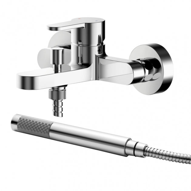 Crawford Arvan Wall Mounted Bath Shower Mixer Tap with Shower Kit