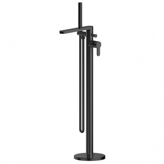 Crawford Arvan Freestanding Bath Shower Mixer Tap with Shower Kit - Matt Black