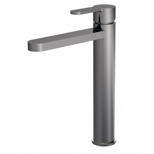 Crawford Arvan Tall Mono Basin Mixer Tap - Brushed Pewter