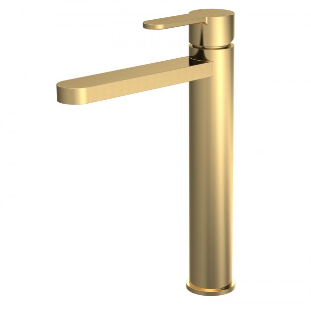 Crawford Arvan Tall Mono Basin Mixer Tap - Brushed Brass