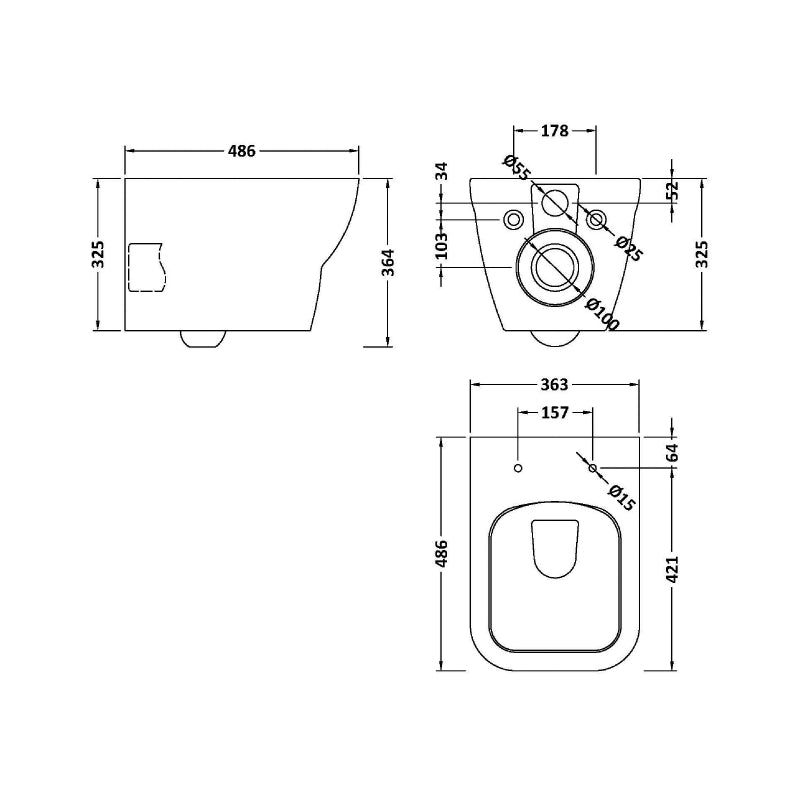 Ava Wall Hung Pan & SC Seat