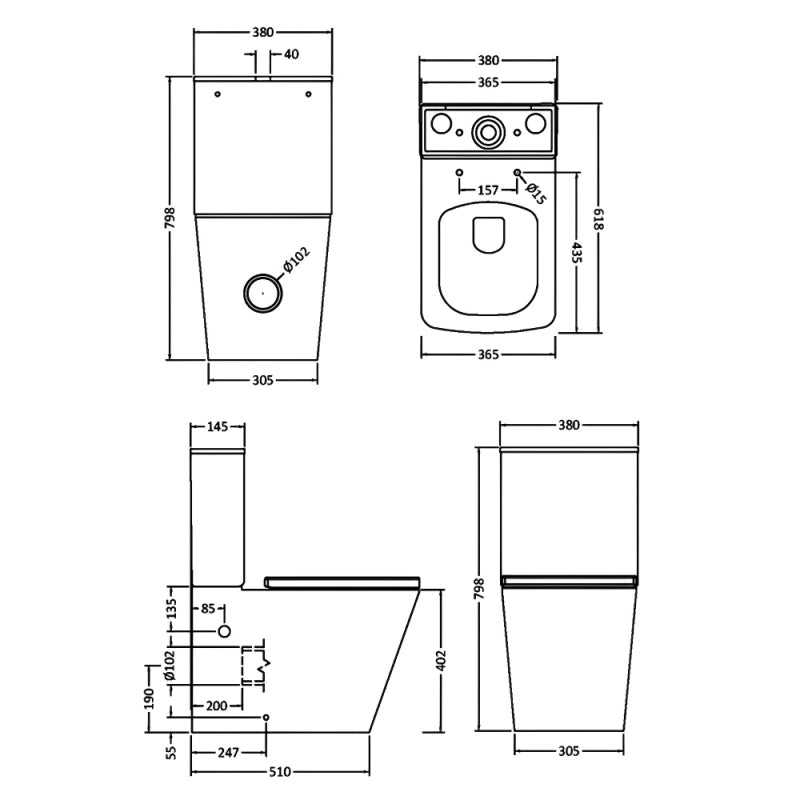 Pan, Cistern & Seat