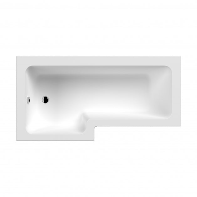 Crawford Square L-Shaped Shower Bath 1800mm x 700mm/850mm - Left Handed (inc Leg Set)