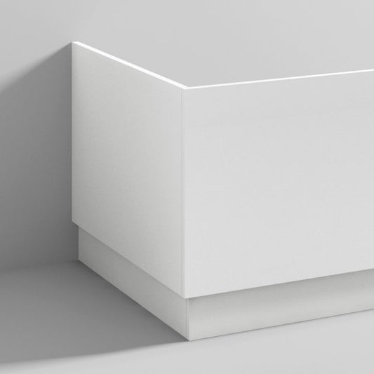 Crawford Blocks Straight Bath End Panel and Plinth 560mm H x 730mm W - Satin White