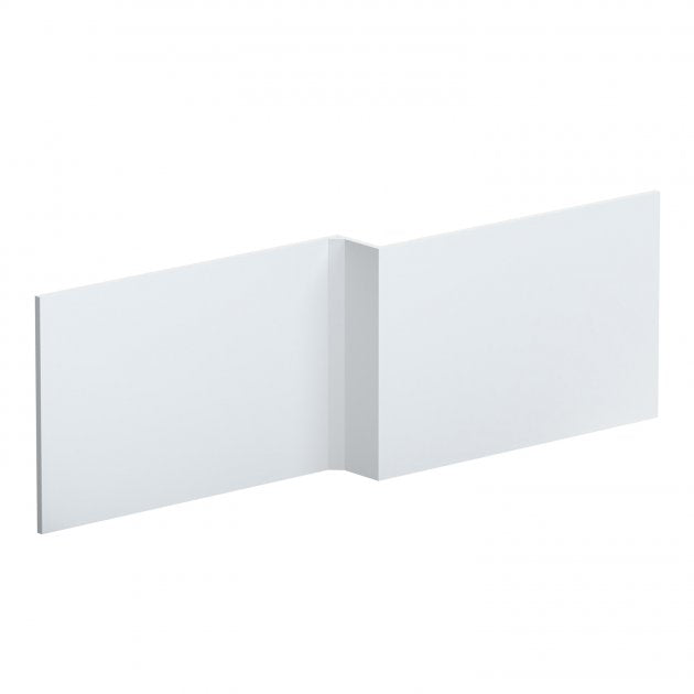 Crawford Blocks Square Shower Bath Front Panel 540mm H x 1700mm W - Satin White