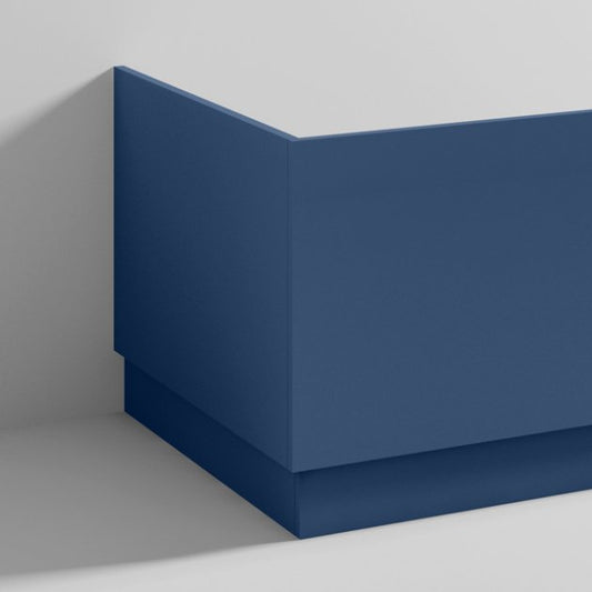 Crawford Blocks Straight Bath End Panel and Plinth 560mm H x 730mm W - Satin Blue