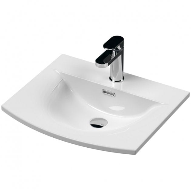 Crawford Deco Floor Standing 2-Door Vanity Unit with Basin-4 500mm Wide - Satin Grey