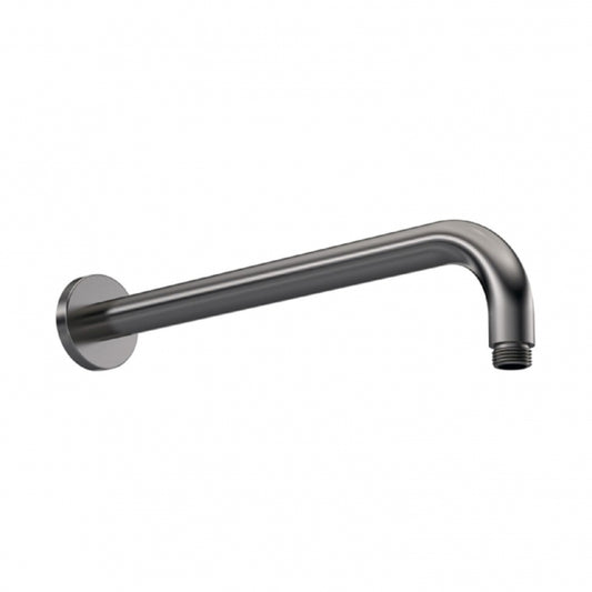 Crawford Round Wall Mounted Shower Arm 335mm Length - Brushed Pewter