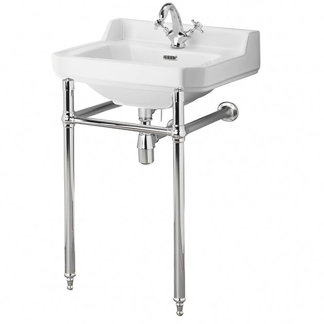 Crawford Carlton Basin with Washstand 560mm Wide - 1 Tap Hole