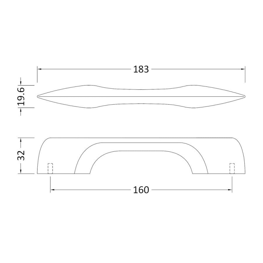 D Shaped Handle 160mm