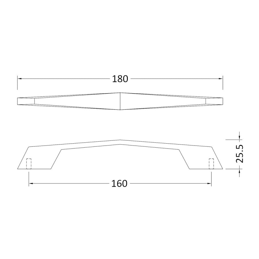 D Shaped Handle 160mm