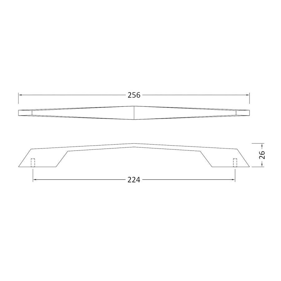 D Shaped Handle 224mm