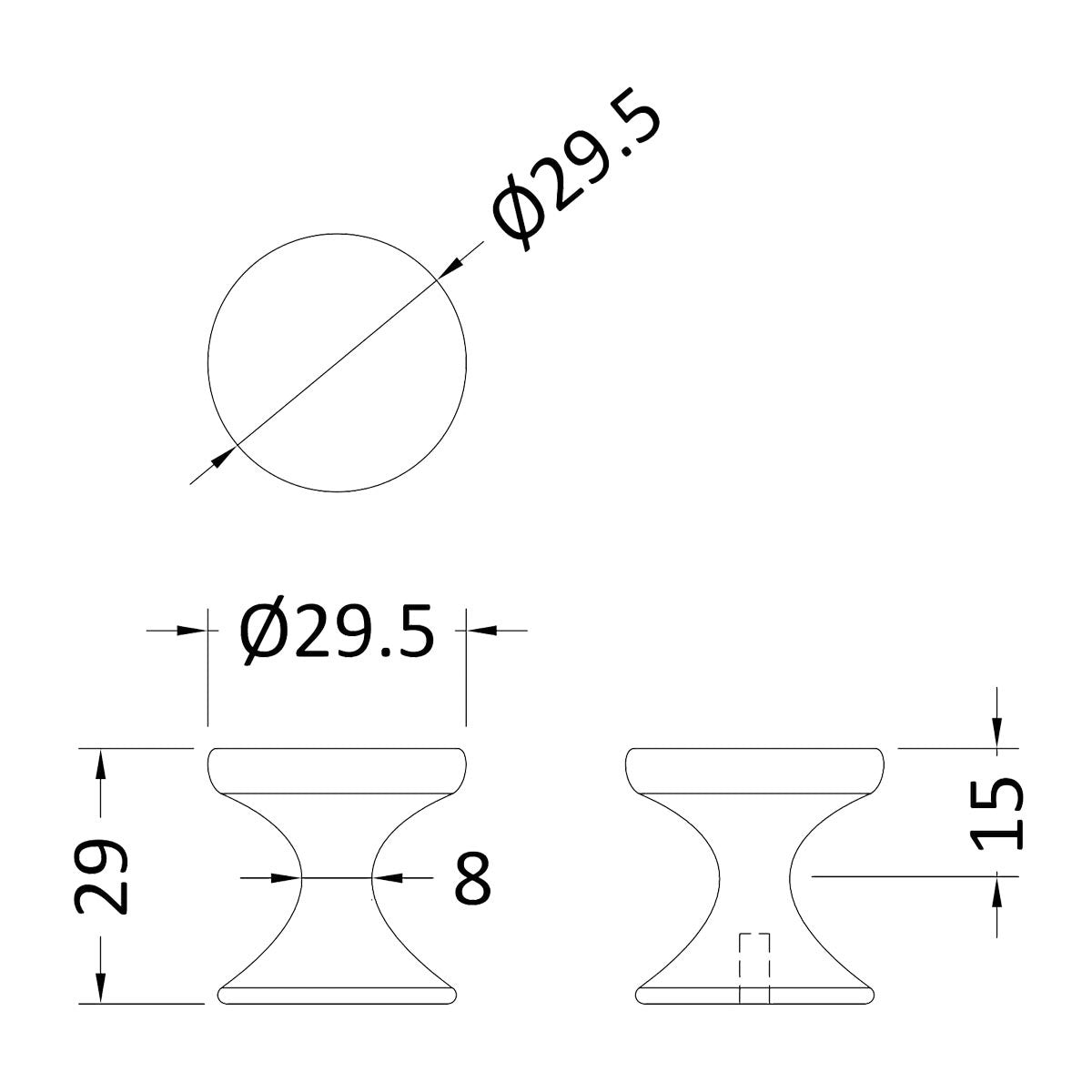 Indented Round Knob