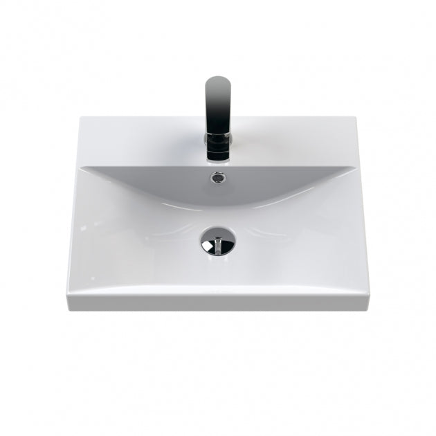 Crawford Arno Floor Standing 2-Door Vanity Unit with Basin-3 600mm Wide - Gloss White