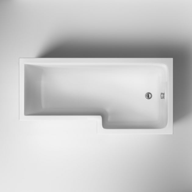 Crawford Square L-Shaped Shower Bath 1500mm x 700mm/850mm - Right Handed