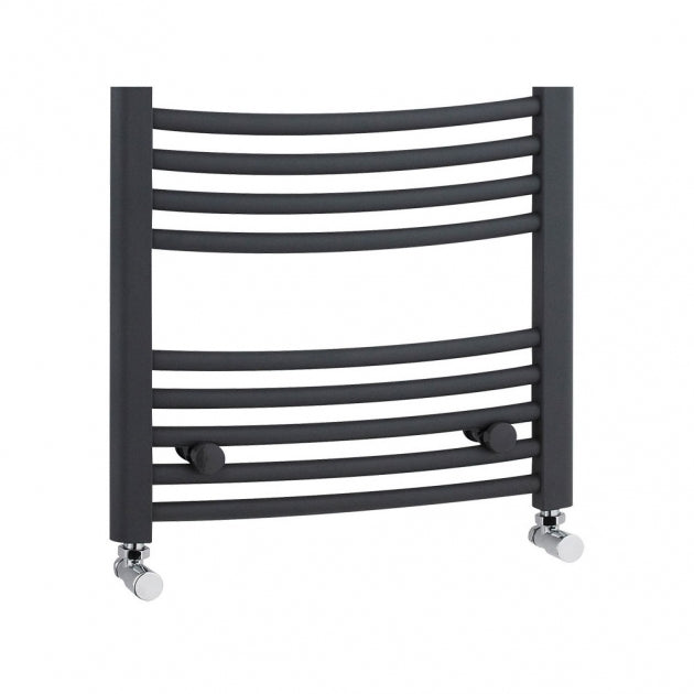 Crawford Curved Heated Towel Rail 1150mm H x 500mm W - Anthracite