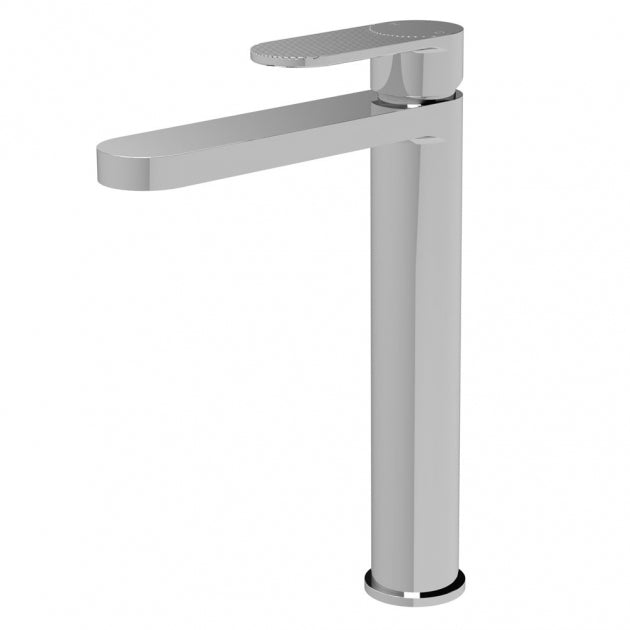 Crawford Cyprus Fluted Tall Mono Basin Mixer Tap - Chrome