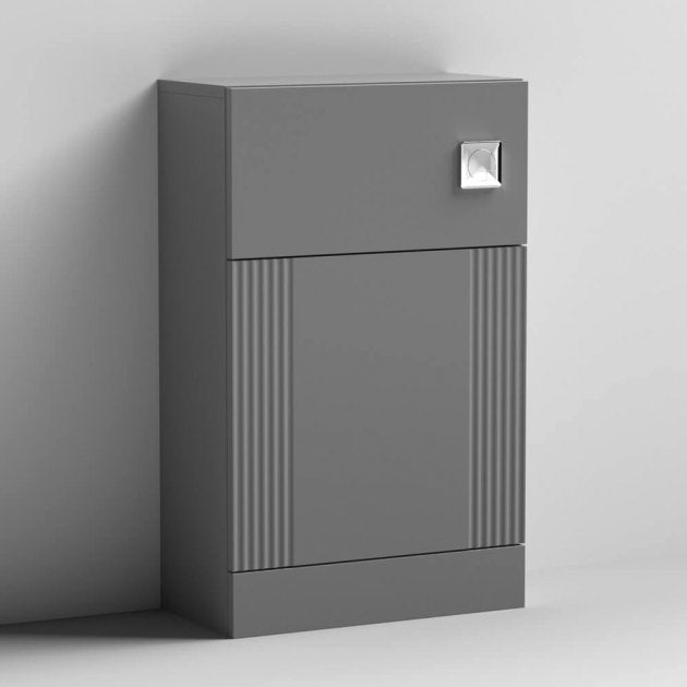 Crawford Deco Back to Wall WC Unit 500mm Wide - Satin Grey