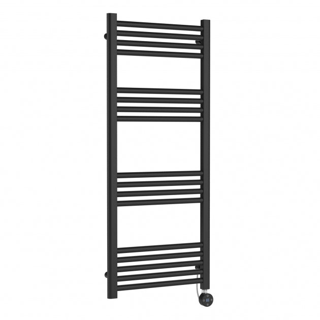 Crawford Round Bar Electric Heated Towel Rail 1200mm H x 500mm W - Anthracite