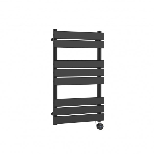 Crawford Flat Panel Electric Towel Rail 840mm H x 500mm W - Anthracite