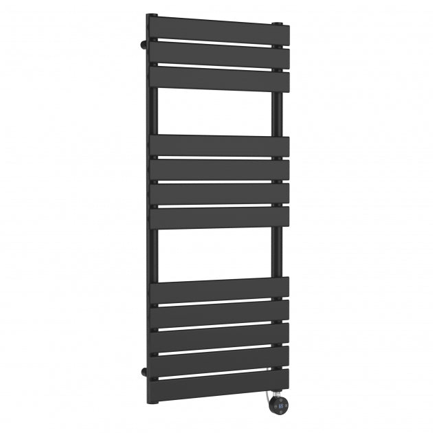 Crawford Flat Panel Electric Towel Rail 1213mm H x 500mm W - Anthracite