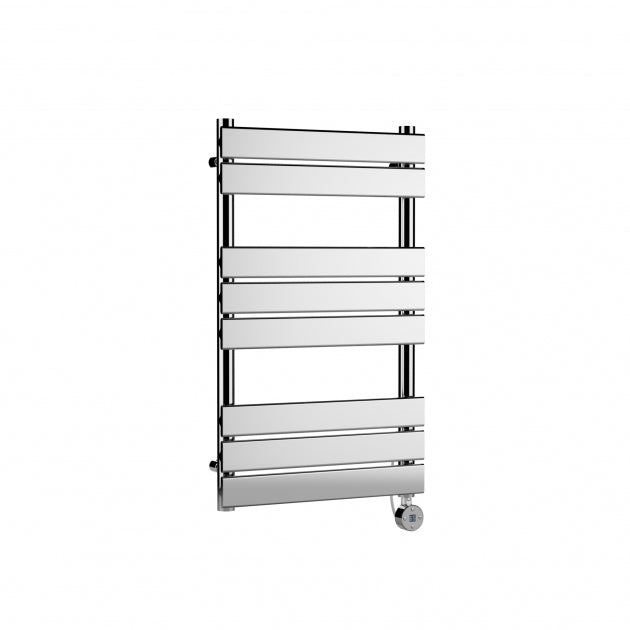 Crawford Flat Panel Electric Towel Rail 840mm H x 500mm W - Chrome