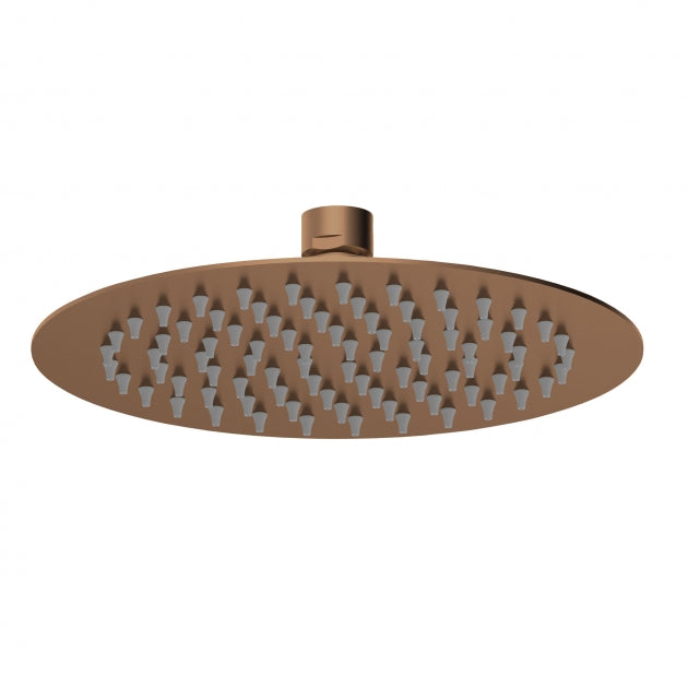 Crawford Round Fixed Shower Head 200mm x 200mm - Brushed Bronze