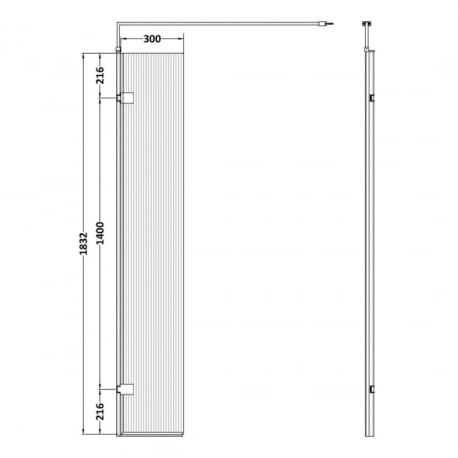 Fluted Swing Screen 300x1850 GM