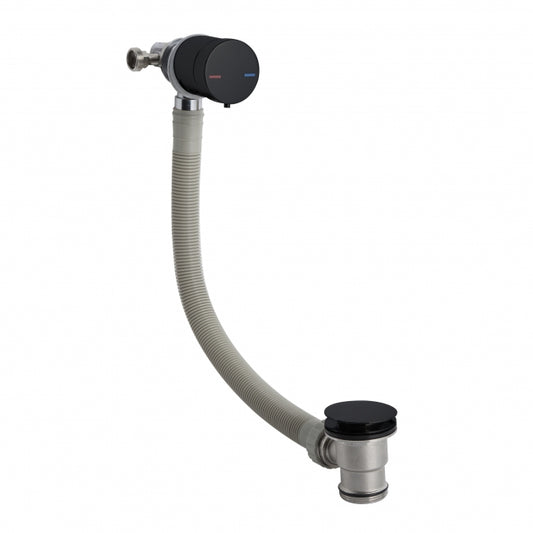 Crawford Windon Mono Basin Mixer Tap with Push Button Waste - Brushed Brass