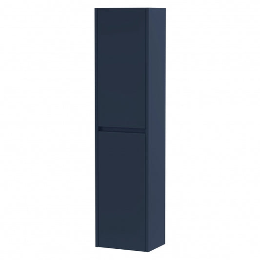 Havana Wall Hung 2-Door Tall Storage Unit 350mm Wide - Indigo Blue