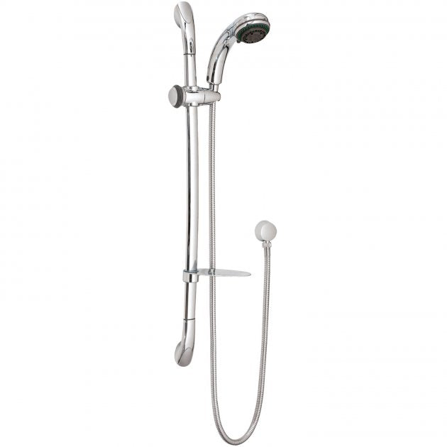 Crawford Luxury Curved Shower Slider Rail Kit 680mm High - Chrome