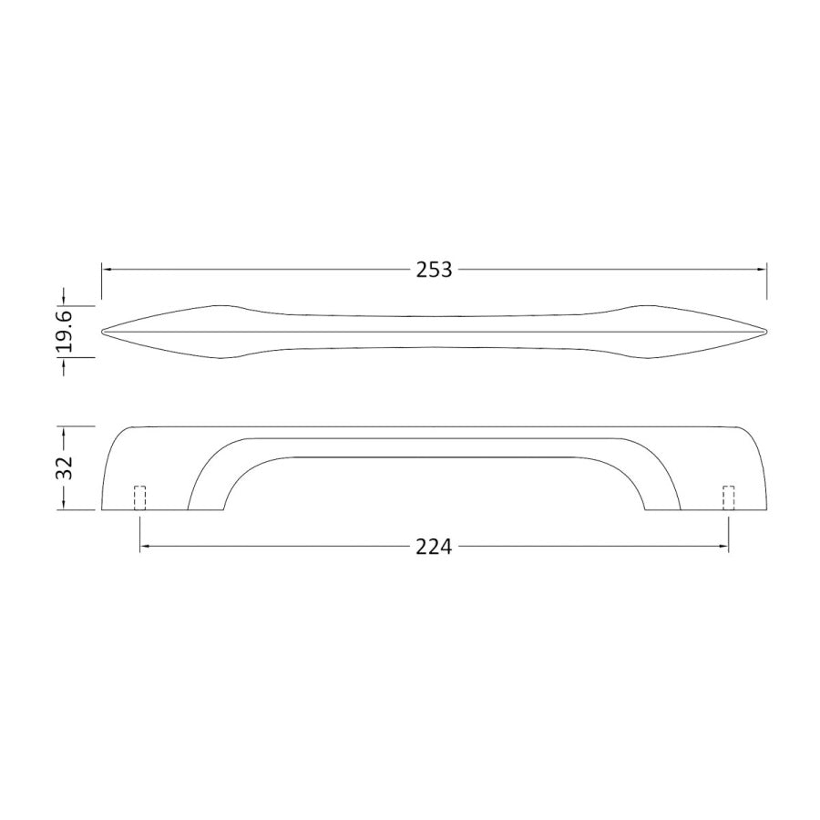 D Shaped Handle 224mm