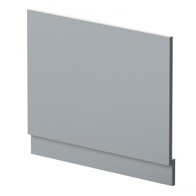 Crawford Blocks Straight Bath End Panel and Plinth 560mm H x 680mm W - Satin Grey