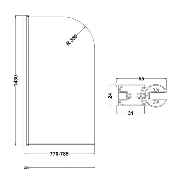 Round Bath Screen