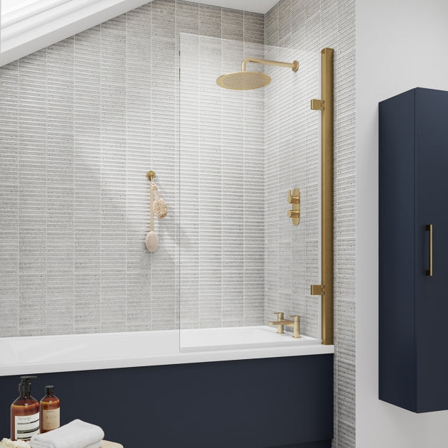 Square Hinged Bath Screen