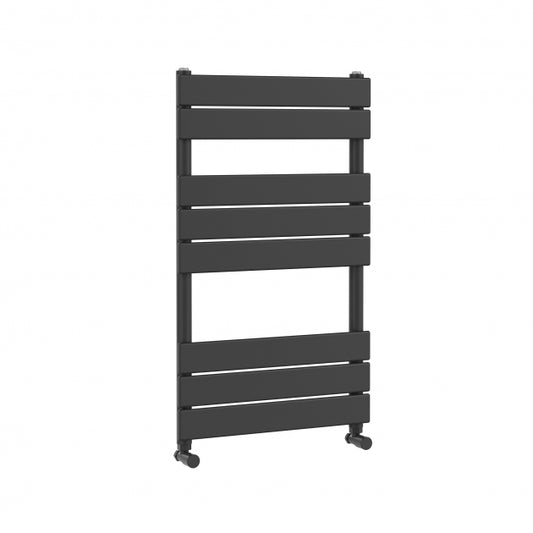 Crawford Piazza Flat Panel Heated Towel Rail 840mm H x 500mm W - Anthracite