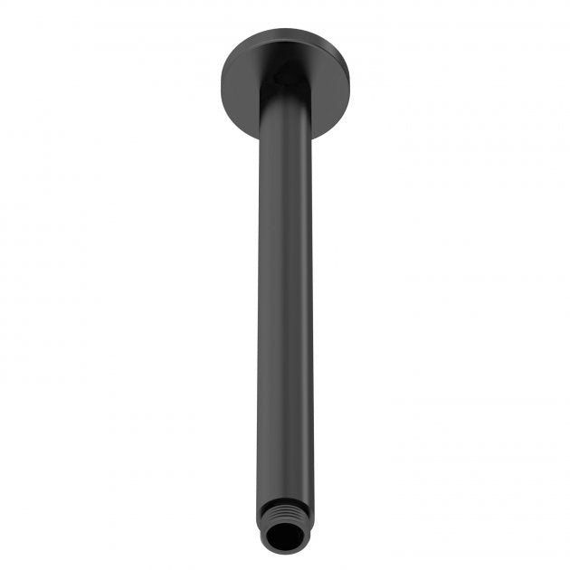 Crawford Arvan Round Ceiling Mounted Shower Arm 310mm Length - Matt Black