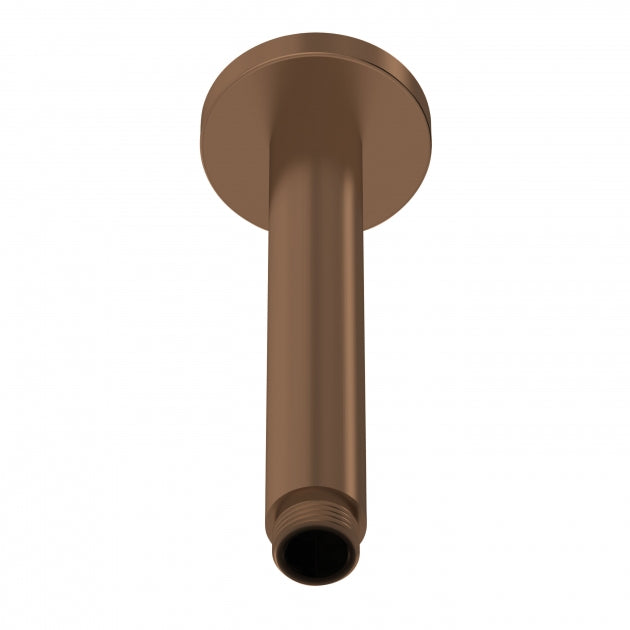 Crawford Round Ceiling-Mounted Shower Arm 160mm Length - Brushed Bronze