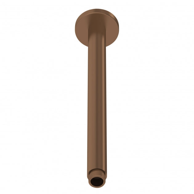 Crawford Round Ceiling Mounted Shower Arm 300mm Length - Brushed Bronze