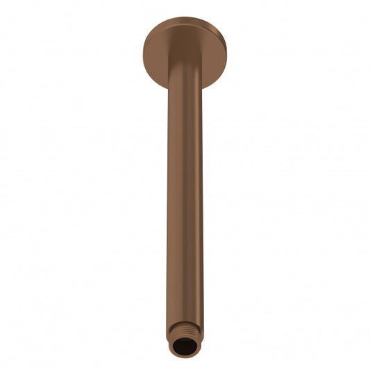 Crawford Round Ceiling Mounted Shower Arm 300mm Length - Brushed Bronze