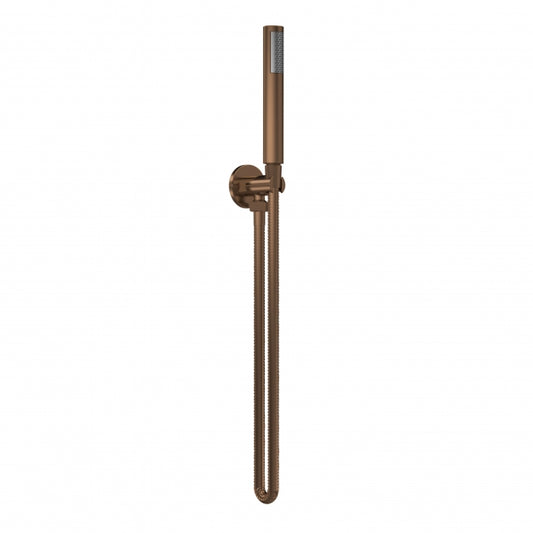 Crawford Round Pencil Shower Handset with Hose and Bracket - Brushed Bronze