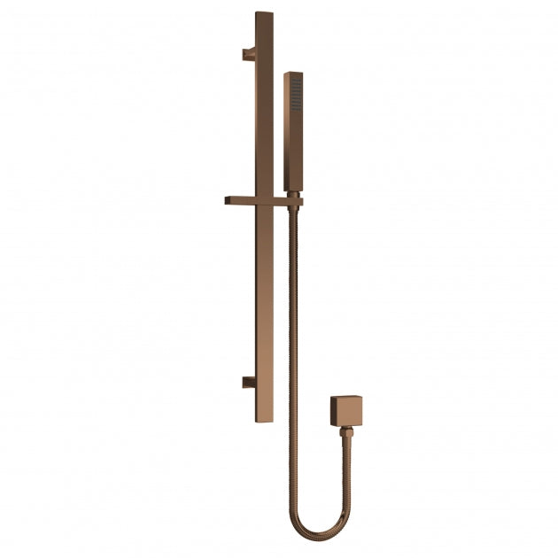 Crawford Square Slider Rail Shower Kit with Outlet Elbow - Brushed Bronze