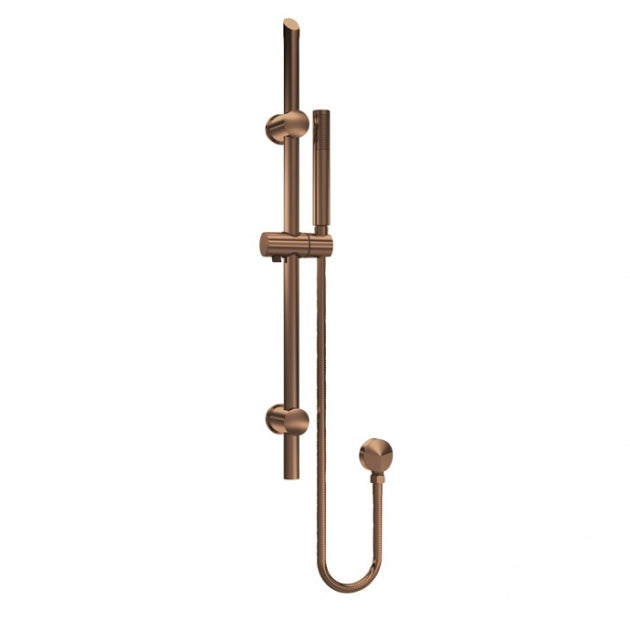 Crawford Round Slider Rail Shower Kit with Outlet Elbow - Brushed Bronze