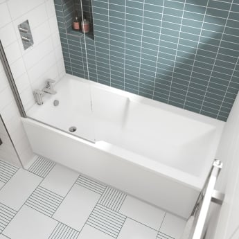 Eternalite Square Straight Shower Bath 1700 x 750mm