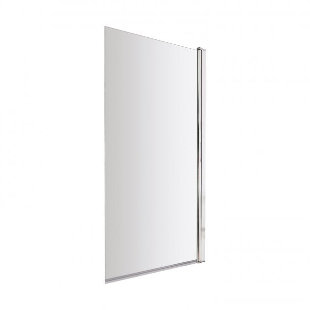 Crawford Pacific Square Hinged Bath Screen 1430mm H x 790mm W - 6mm Glass