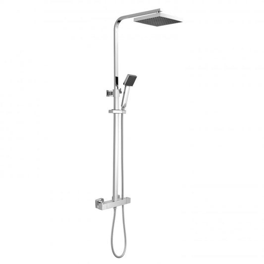 Crawford Square Bar Mixer Shower with Shower Kit and Fixed Head