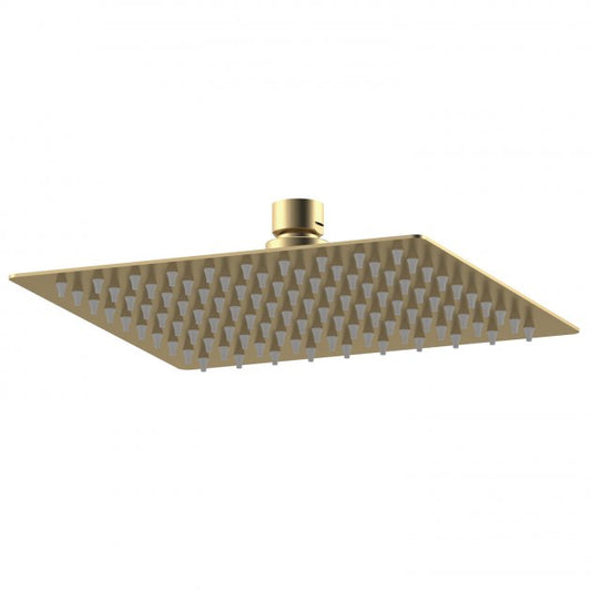 Crawford Windon Square Fixed Shower Head 200mm x 200mm - Brushed Brass