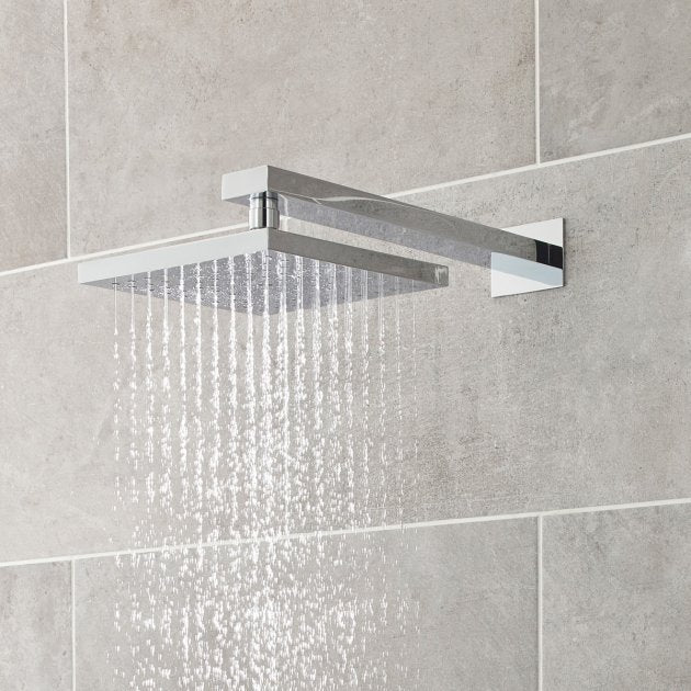 Crawford Square Fixed Shower Head 200mm x 200mm - Chrome