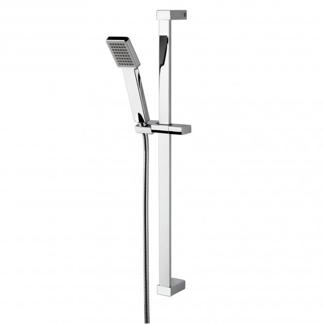 Crawford Square Slider Rail Shower Kit 700mm High - Chrome