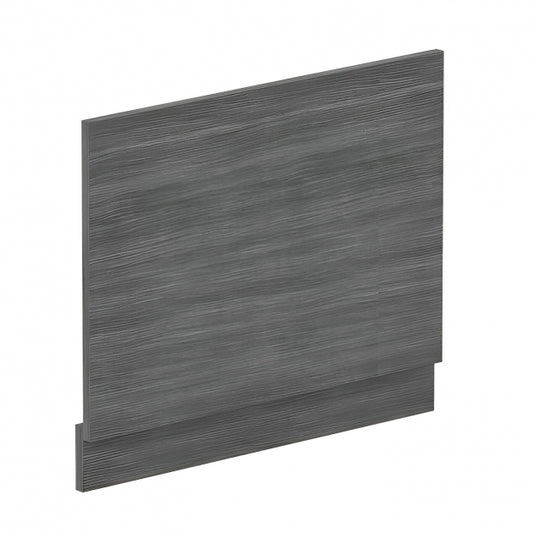 Crawford Straight Bath End Panel and Plinth 560mm H x 680mm W - Anthracite Woodgrain